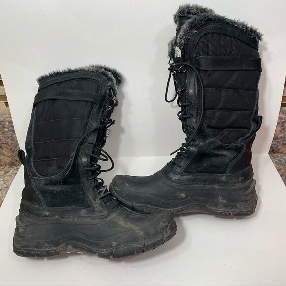 The North Face Black Tall Insulated Winter Snow Boots - Picture 8 of 10
